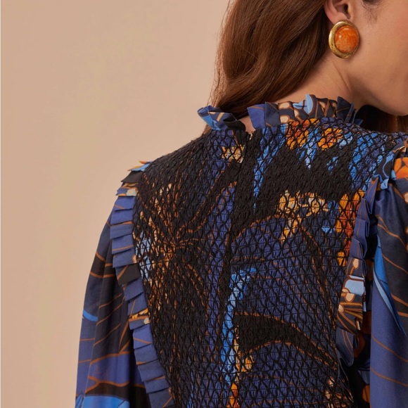 FARM Rio Sundress Pietra Floral Long Sleeve Mini Dress, NWT - Picture 5 of 14